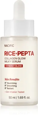 Сыворотка для лица Nacific Rice + Pepta Collagen Glow Milky Serum с ниацинамидом, текстура молочка, 50 мл
