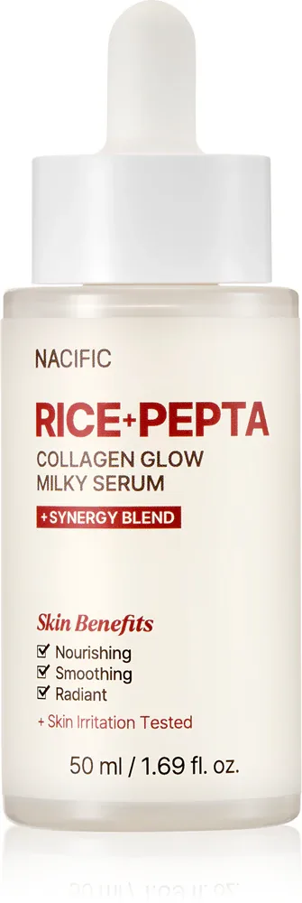 Сыворотка для лица Nacific Rice + Pepta Collagen Glow Milky Serum с ниацинамидом, текстура молочка, 50 мл