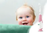 Зубная щётка NENO Denti Pink электрическая, для детей от 3 месяцев, IPX7, розовая, 1 шт 3 m+ — фото 2
