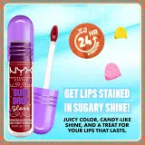Блеск для губ NYX Professional Makeup Gingerbaddie Land Gum Drop увлажняющий, праздничная коллекция, 1 шт, оттенок 03 Cranberry Splash — фото 4