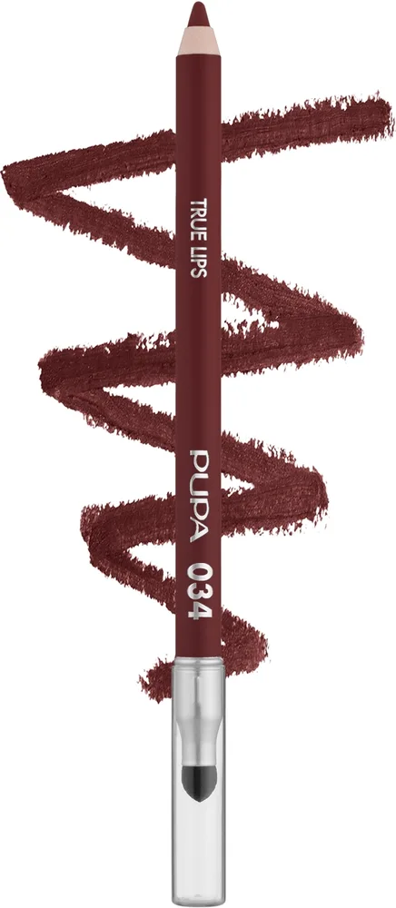Контурный карандаш для губ Pupa True Lips, оттенок 034 - Red Plum