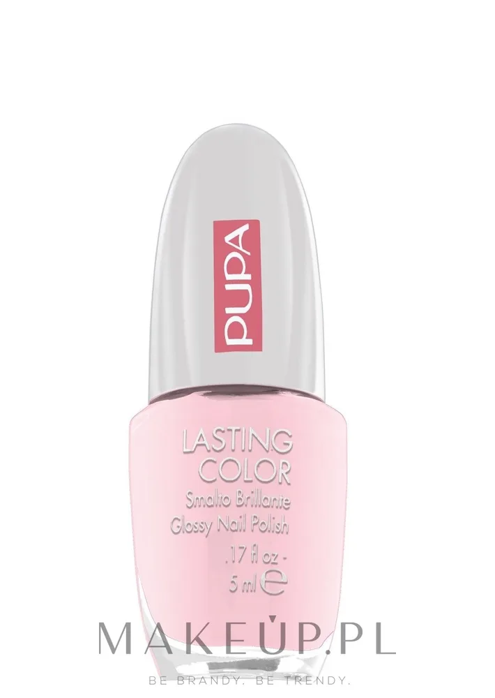 Pupa Lasting Color лак для ногтей глянцевый плотный пигмент тонкая кисть маникюр 5 мл, оттенок 203 - Pearly Baby Pink
