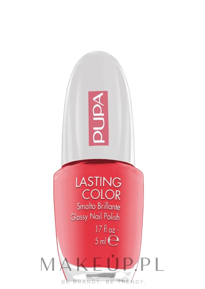Pupa Lasting Color лак для ногтей глянцевый плотный пигмент тонкая кисть маникюр 5 мл, оттенок 502 - Coral