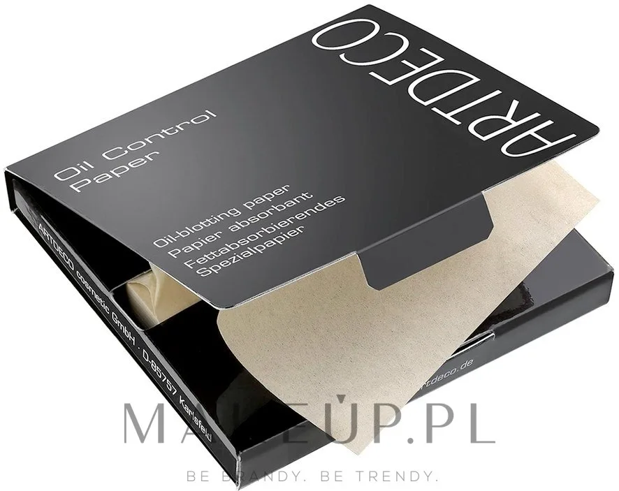 Artdeco Oil Control Paper салфетки матирующие для лица рисовая бумага против жирного блеска впитывающие себум 100 шт