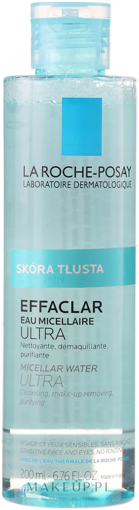 Мицеллярная вода La Roche-Posay Effaclar Ultra для жирной и чувствительной кожи, снятие макияжа, 200 мл