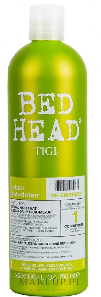 Кондиционер для нормальных волос для ежедневного применения Tigi Bed Head Urban Antidotes Re-Energize Conditioner 200 мл
