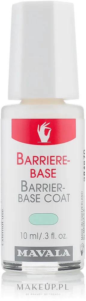 Mavala Barrier-Base Coat защитная база под лак для слабых и ломких ногтей, основа для маникюра, 10 мл