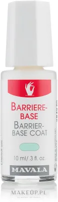 Mavala Barrier-Base Coat защитная база под лак для слабых и ломких ногтей, основа для маникюра, 10 мл