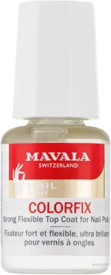 Mavala Colorfix топ для ногтей закрепляющий 10 мл, верхнее покрытие с блеском, защита маникюра от сколов