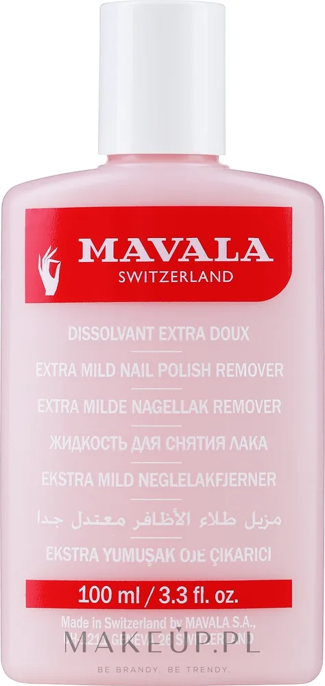 Mavala Extra Mild ультрамягкая жидкость для снятия лака без ацетона для ломких ногтей 100 мл