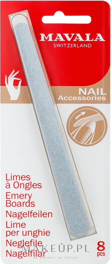 Mavala Emery Boards пилки для ногтей маникюрные двусторонние, набор для маникюра, 8 шт