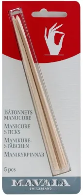 Mavala Manicure Sticks палочки для маникюра деревянные берёзовые для отодвигания кутикулы набор 5 шт