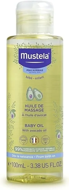 Масло для массажа детское Mustela Bébé Massage Oil для чувствительной кожи с витамином E 100 мл
