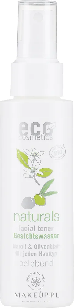 Освежающий натуральный тоник для лица Eco Cosmetics Clear с гиалуроновой кислотой, апельсином и оливой, 100 мл