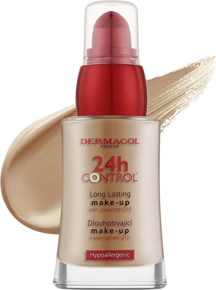 Dermacol 24h Control Long Lasting Make-Up тональная основа стойкая с коэнзимом Q10 плотное покрытие для лица матирующая 30 мл, оттенок 2K