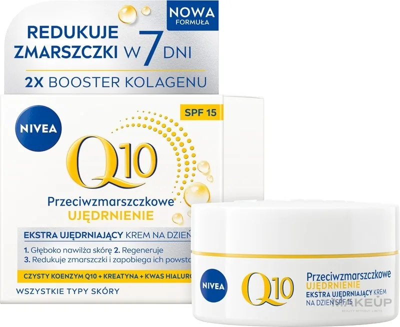 Крем для лица дневной NIVEA Q10 Power против морщин коэнзим Q10 креатин SPF15 50 мл
