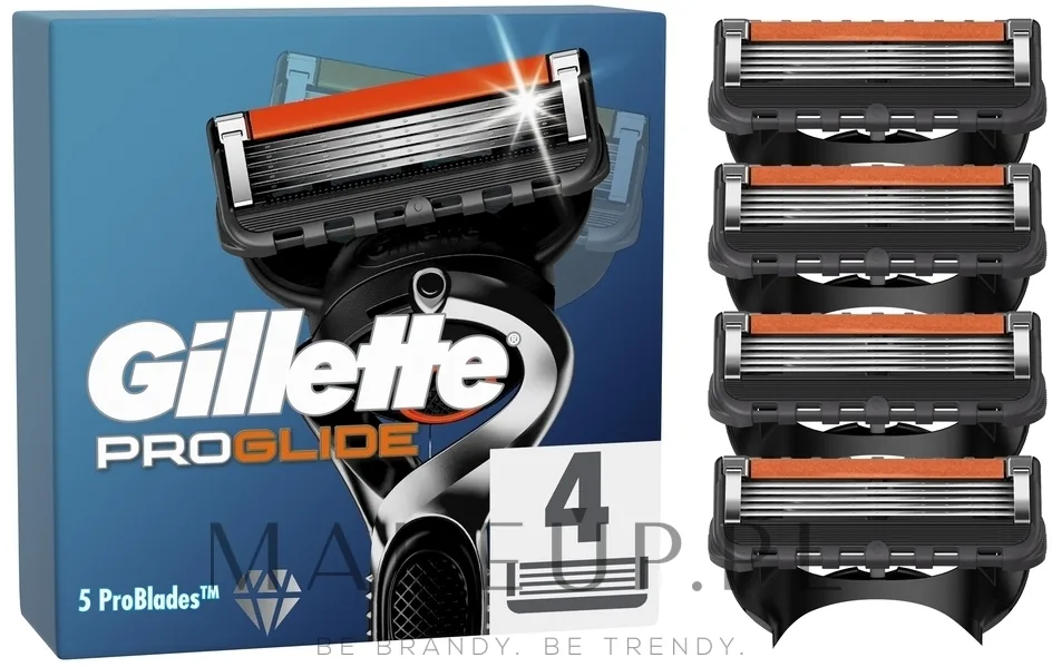 Gillette Fusion ProGlide сменные кассеты для бритвы мужской, сменные лезвия для станка, 4 шт