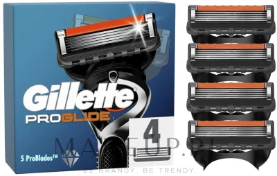 Gillette Fusion ProGlide сменные кассеты для бритвы мужской, сменные лезвия для станка, 4 шт
