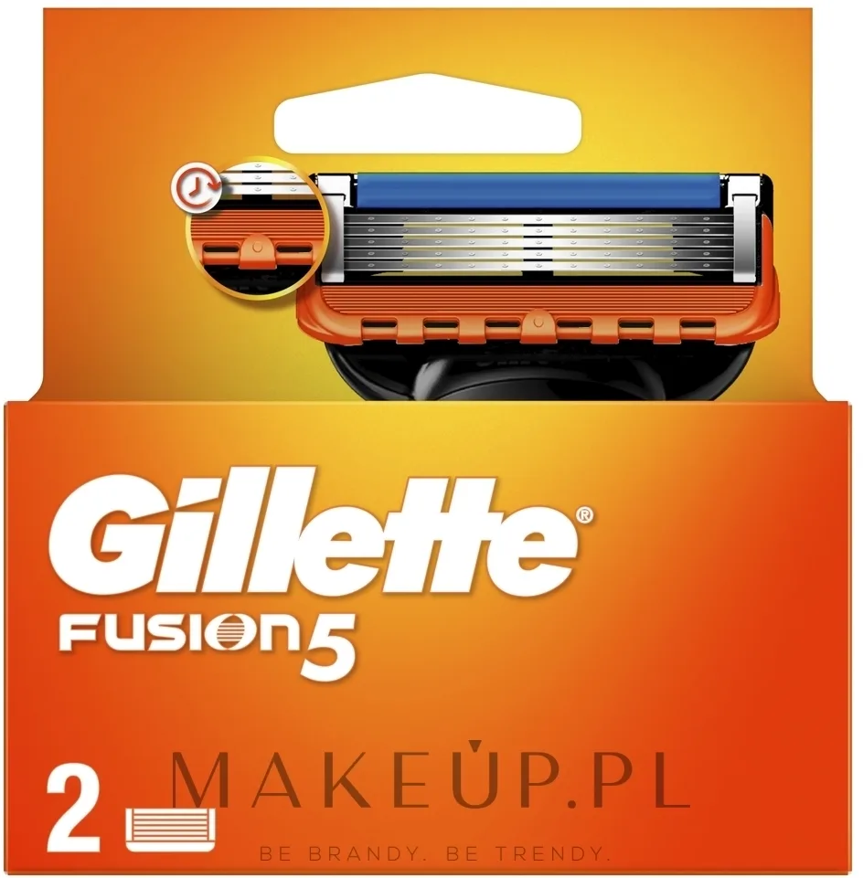 Gillette Fusion сменные кассеты для бритвы лезвия с увлажняющей полосой с алоэ набор 2 шт
