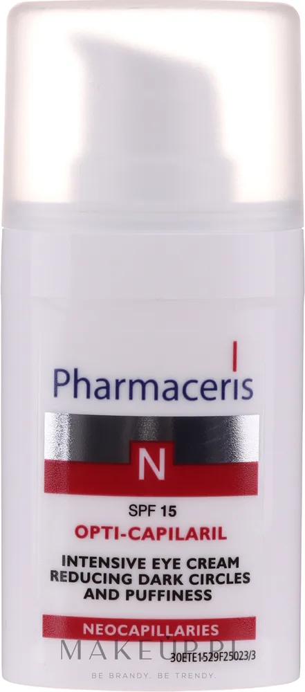 Крем для кожи вокруг глаз Pharmaceris N Opti-Capilaril против тёмных кругов и отёчности, для сосудистой кожи, 15 мл