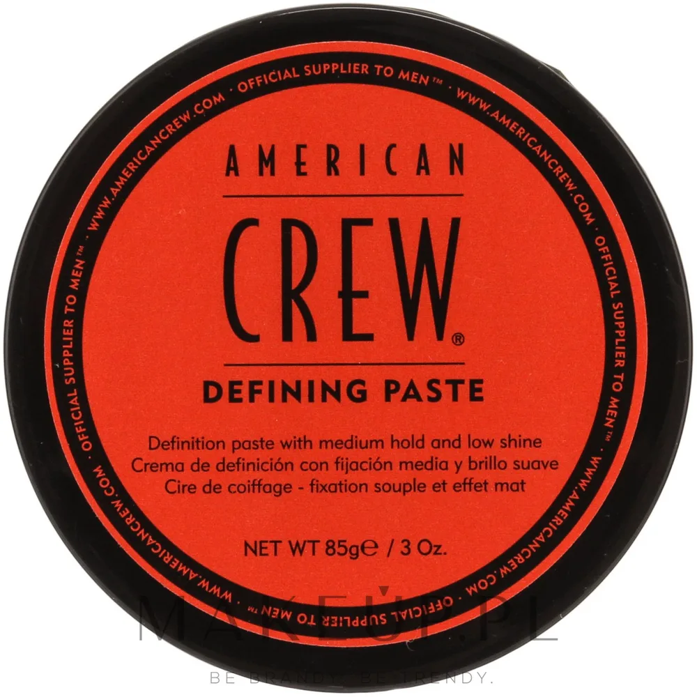 American Crew Classic Defining Paste паста для волос моделирующая 85 г, мужская укладка с матовым финишем, с пчелиным воском и ланолином