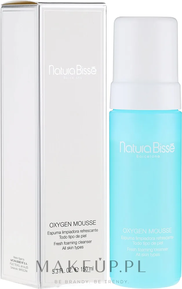 Natura Bisse Oxygen Mousse мусс для умывания очищающий 150 мл, пенка для лица с экстрактом трутовика и спирулиной