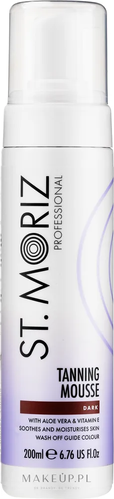 St.Moriz Instant Self Tanning Mousse Dark мусс-автозагар для тела тёмный оттенок, средство для моментального загара, 200 мл
