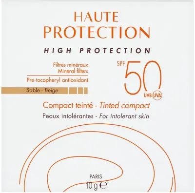Минеральная компактная пудра-основа Avene High Protection Tinted Compact SPF 50, 10 г