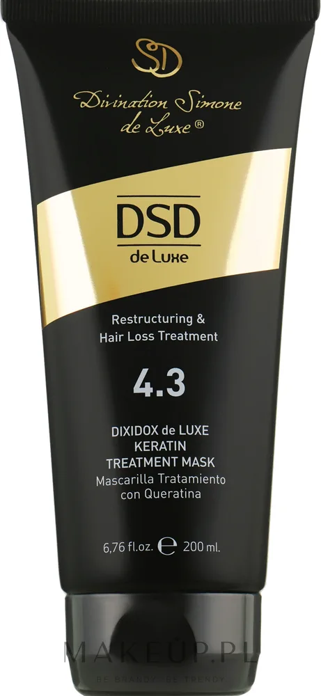 Маска для волос Simone DSD De Luxe Dixidox с кератином, восстановление и уход за кожей головы, с коллагеном и пантенолом