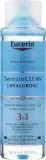Eucerin DermatoClean мицеллярная вода для очищения 3 в 1 400 мл, мицеллярный флюид для снятия водостойкого макияжа с гиалуроновой кислотой — фото 2