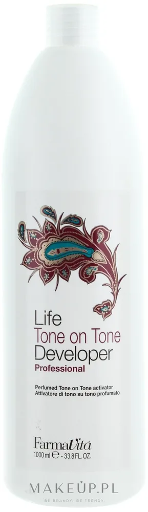 Farmavita Life Tone on Tone Developer 1,5% активатор тон в тон окислительная эмульсия для тонирования волос проявитель 1000 мл