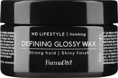 Farmavita HD Defining Glossy Wax воск для волос сильной фиксации глянцевый на водной основе для коротких стрижек 100 мл