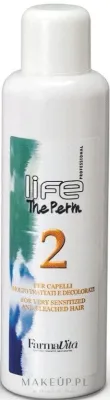 Farmavita Life The Perm 2 состав для химической завивки волос перманент локоны кудри салонная завивка 500 мл