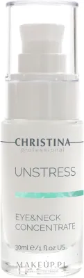 Christina Unstress Eye and Neck Concentrate концентрат для кожи вокруг глаз и шеи питательный, пробиотический уход, 30 мл