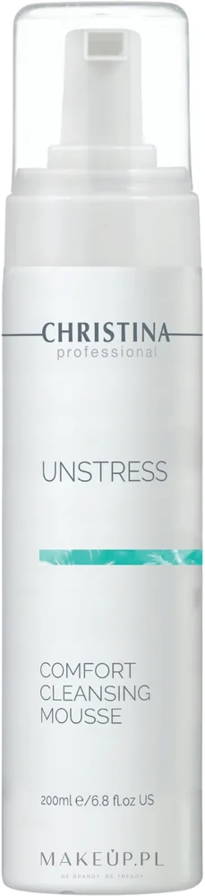 Christina Unstress Comfort Cleansing Mousse мусс для умывания очищающий без мыла для чувствительной кожи с экстрактом огурца и арники 200 мл