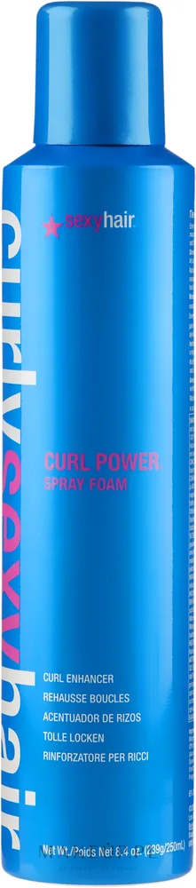 Спрей-пенка SexyHair CurlySexyHair для подчёркивания кудрей, с авокадо и женьшенем, 250 мл