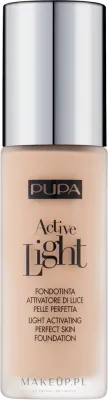 Тональная основа Pupa Active Light сияющая SPF 10, 30 мл