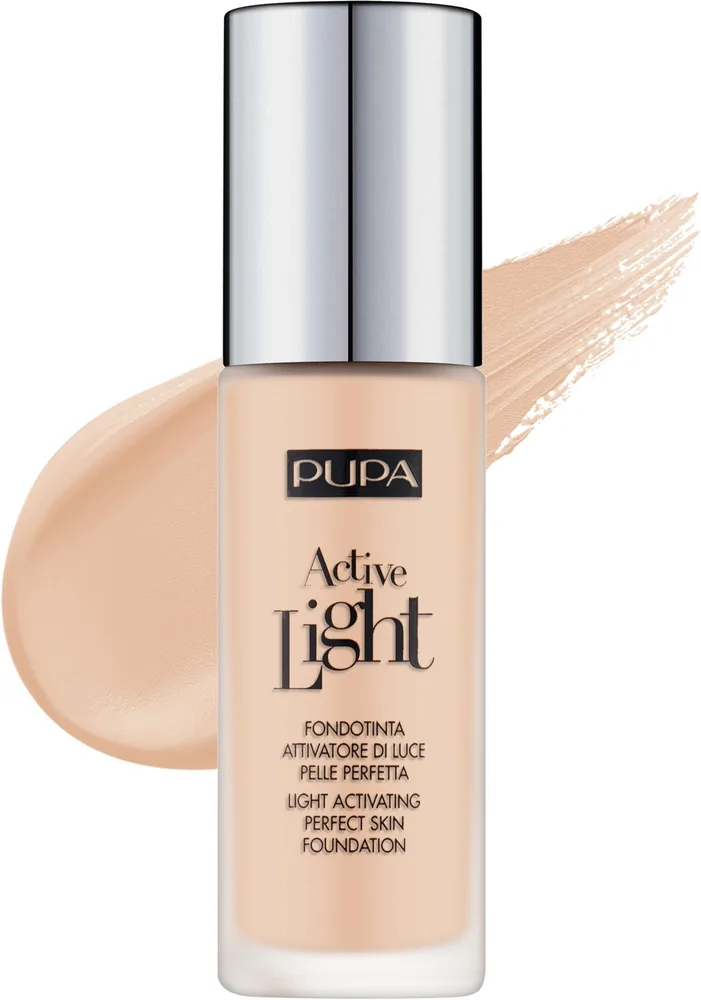 Тональная основа Pupa Active Light сияющая SPF 10, 30 мл, оттенок 003 - Dark Ivory