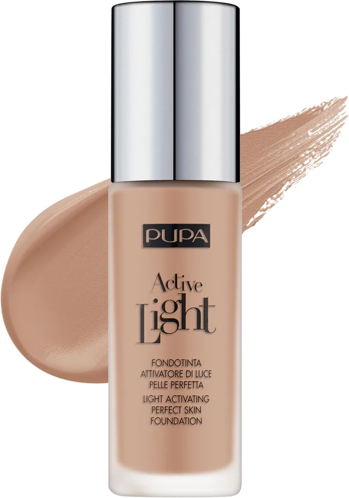 Тональная основа Pupa Active Light сияющая SPF 10, 30 мл, оттенок 050
