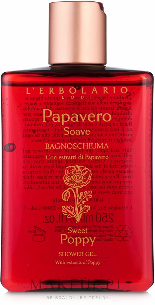 Пена для душа L'Erbolario Papavero Soave Bagnoschiuma с маком, 250 мл