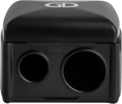 GA-DE Double Sharpener точилка для косметических карандашей двойная, для карандашей для глаз, бровей и губ, 1 шт
