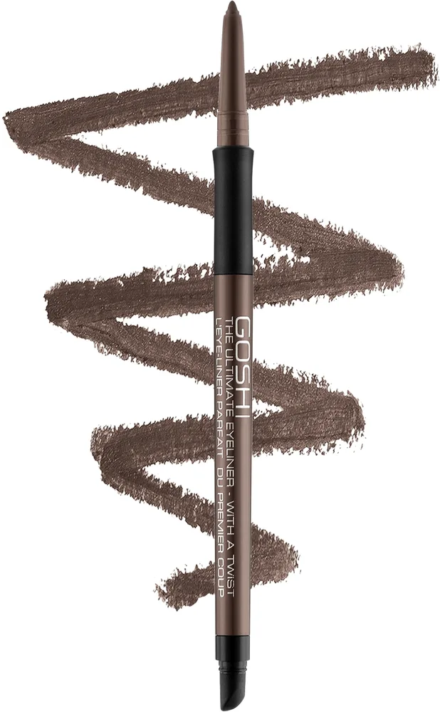 Gosh Copenhagen Automatyczny eyeliner w kredce - Карандаш для глаз Gosh Ultimate Eyeliner With A Twist, оттенок 03 - Brownie