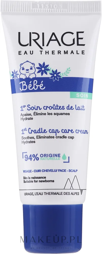 Uriage Soin Croutes de Lait крем для младенцев от молочных корочек 40 мл, уход за кожей головы малыша, гипоаллергенная детская косметика