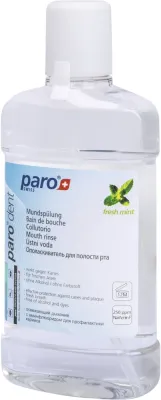 Paro Swiss Paro Dent ополаскиватель для полости рта с аминофторидом и фторидом натрия для укрепления эмали и свежего дыхания 500 мл