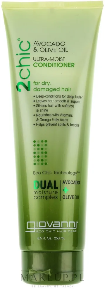 Увлажняющий кондиционер для волос с авокадо и оливковым маслом Giovanni 2chic Ultra-Moist Conditioner Avocado & Olive Oil 250 мл