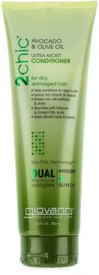 Увлажняющий кондиционер для волос с авокадо и оливковым маслом Giovanni 2chic Ultra-Moist Conditioner Avocado & Olive Oil 250 мл