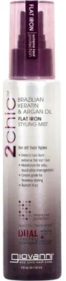 Спрей для выпрямления волос Giovanni 2chic Ultra-Sleek Flat Iron, с маслом арганы и пантенолом, 118 мл