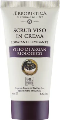 L'Erboristica Argan Oil скраб для лица с аргановым маслом и гранулами арганы, для глубокого очищения, 75 мл