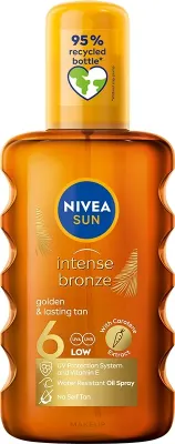 Масло-спрей для загара NIVEA SUN Intense Bronze SPF 6 с бета-каротином и витамином E 200 мл