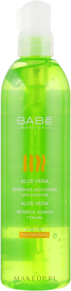 Babe Laboratorios Aloe Gel гель для тела с алоэ увлажняющий 395 мл, успокаивающее средство после загара и депиляции, уход за чувствительной кожей